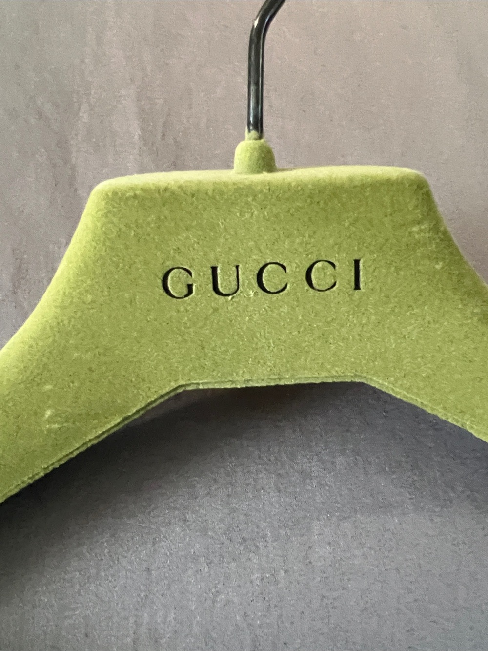 Gucci Velvet Hangers in Lime Green and Black (Set) - Picture 4 of 6